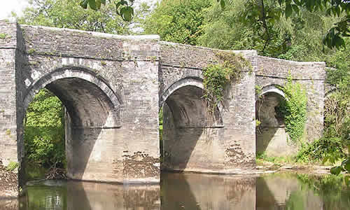 The ancient bridge across the River Tamar